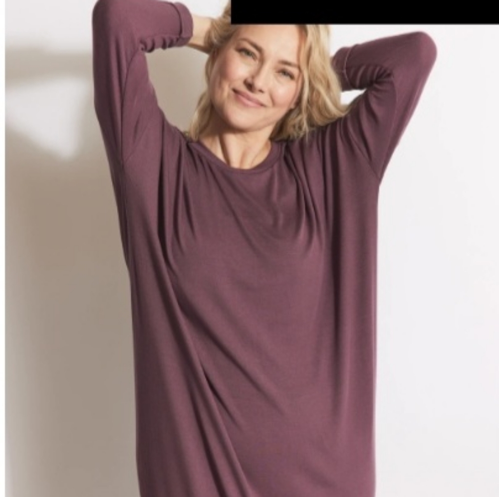 Solika WINTER Jaden Ribbed Midi Dress in Chocolate, 1X